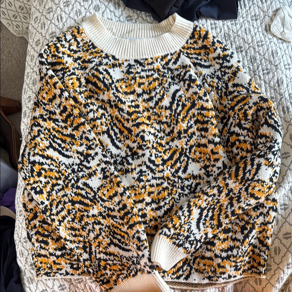 Rachel Comey for Target sweater/Women's Patterned Sweater - Black, White, Yellow